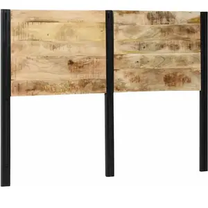 vidaXL Tête de lit 140 cm bois massif manguier et fer pas cher