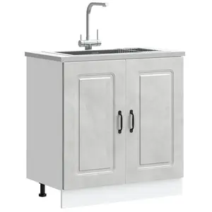 Comparateur de prix : vidaXL Meuble bas pour évier Kalmar gris béton bois ingénierie