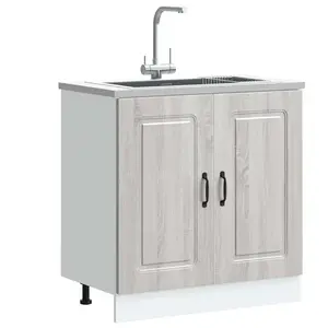 vidaXL Meuble bas pour évier Kalmar chêne sonoma bois ingénierie pas cher