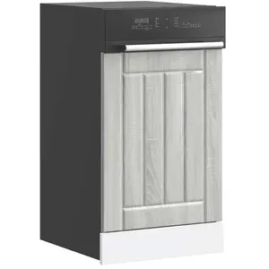 vidaXL Panneau de lave-vaisselle Lucca sonoma gris bois d'ingénierie pas cher