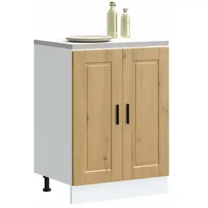 Armoire de cuisine Porto chêne artisanal bois d'ingénierie vidaXL pas cher