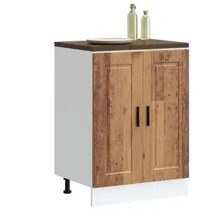 Armoire de cuisine Porto vieux bois bois d'ingénierie vidaXL pas cher