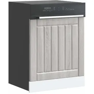 vidaXL Panneau de lave-vaisselle Lucca sonoma gris bois d'ingénierie pas cher