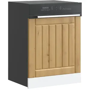 vidaXL Panneau de lave-vaisselle Lucca chêne artisanal bois ingénierie pas cher
