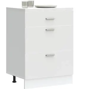 vidaXL Armoire de cuisine blanc bois d'ingénierie pas cher