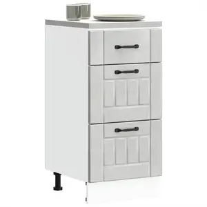 vidaXL Armoire de cuisine Lucca gris béton bois ingénierie pas cher