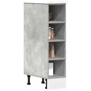vidaXL Armoire de plancher gris béton 20x44,5x81,5cm bois d’ingénierie pas cher