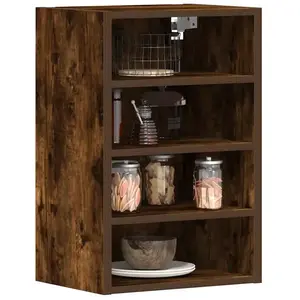 vidaXL Armoire suspendue chêne fumé 40x29,5x60 cm bois d'ingénierie pas cher