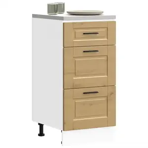 vidaXL Armoire de cuisine Porto chêne artisanal bois d'ingénierie pas cher