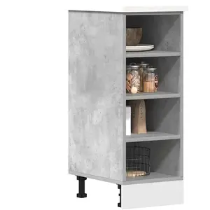 vidaXL Armoire de plancher gris béton 30x44,5x81,5cm bois d’ingénierie pas cher