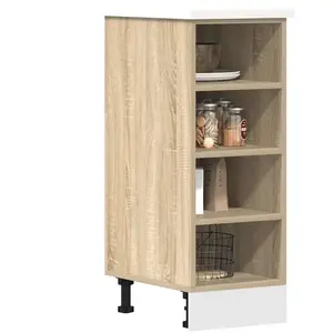 vidaXL Armoire basse chêne sonoma 30x44,5x81,5 cm bois d ingénierie pas cher