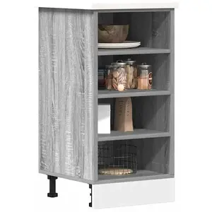 vidaXL Armoire de plancher sonoma gris 40x44,5x81,5 cm bois ingénierie pas cher