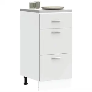 vidaXL Armoire de plancher blanc 40x46x81,5 cm bois d'ingénierie pas cher