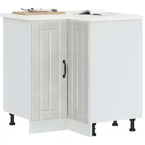 vidaXL Armoire d'angle de cuisine Lucca gris béton bois d'ingénierie pas cher