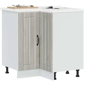 vidaXL Armoire d'angle de cuisine Lucca sonoma gris bois d'ingénierie pas cher