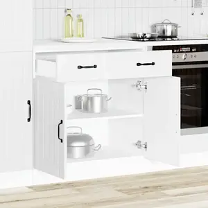 vidaXL Armoire de cuisine Lucca blanc bois d'ingénierie pas cher