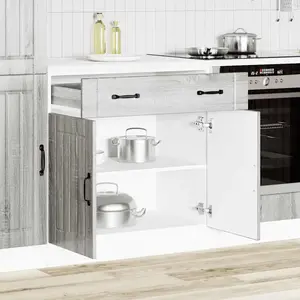 vidaXL Armoire de cuisine Lucca sonoma gris bois ingénierie pas cher