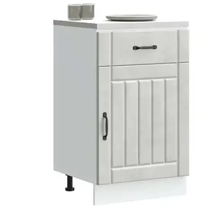 vidaXL Armoire de cuisine Lucca gris béton bois ingénierie pas cher