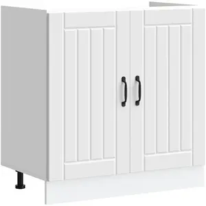 vidaXL Meuble de base de lavabo Lucca blanc bois d'ingénierie pas cher