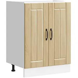 vidaXL Meuble de base de lavabo Lucca chêne sonoma bois d'ingénierie pas cher