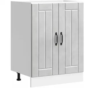 vidaXL Meuble de base de lavabo Lucca gris béton bois ingénierie pas cher