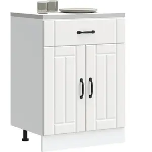 vidaXL Armoire de cuisine Lucca blanc bois d'ingénierie pas cher