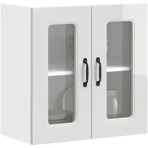 vidaXL Armoire murale de cuisine avec porte en verre Kalmar pas cher