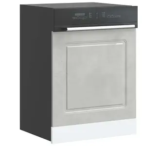 vidaXL Panneau de lave-vaisselle Kalmar gris béton 60x1,5x67 cm pas cher