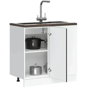 vidaXL Armoire de cuisine Kalmar noir bois d'ingénierie pas cher