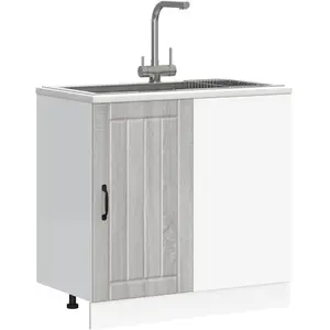 vidaXL Meuble de base de lavabo Lucca sonoma gris bois d'ingénierie pas cher