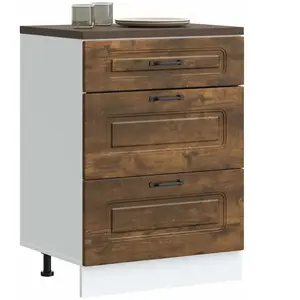 vidaXL Armoire de cuisine Kalmar chêne fumé bois d'ingénierie pas cher