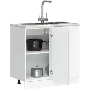 vidaXL Meuble bas du lavabo gris béton bois d'ingénierie pas cher