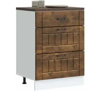vidaXL Armoire de cuisine Lucca chêne fumé bois ingénierie pas cher