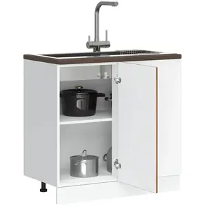 vidaXL Meuble bas du lavabo vieux bois bois d'ingénierie pas cher