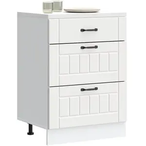 vidaXL Armoire de cuisine Lucca blanc bois d'ingénierie pas cher