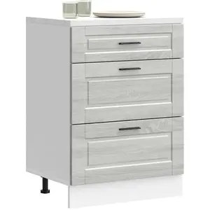 vidaXL Armoire de cuisine Porto sonoma gris bois d'ingénierie pas cher
