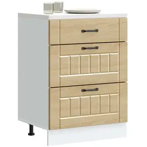 vidaXL Armoire de cuisine Lucca chêne sonoma bois ingénierie pas cher