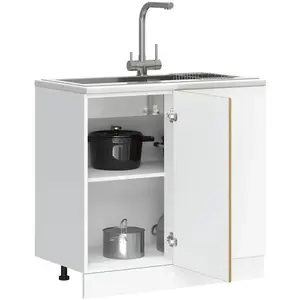 vidaXL Armoire de cuisine Porto chêne artisanal bois d'ingénierie pas cher