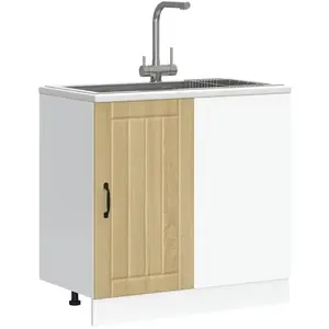 vidaXL Meuble de base de lavabo Lucca chêne sonoma bois d'ingénierie pas cher