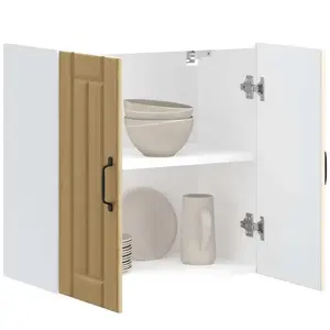 vidaXL Armoire murale de cuisine Lucca chêne sonoma bois ingénierie pas cher