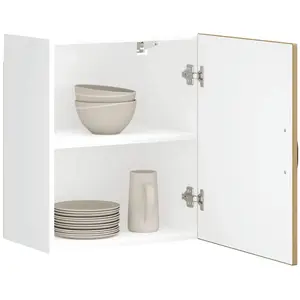 vidaXL Armoire murale de cuisine Lucca chêne artisanal bois ingénierie pas cher