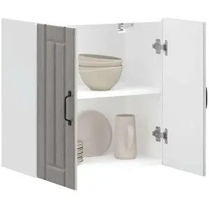 vidaXL Armoire murale de cuisine Lucca sonoma gris bois ingénierie pas cher