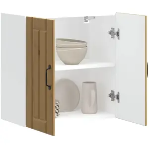 vidaXL Armoire murale de cuisine Lucca chêne artisanal bois ingénierie pas cher