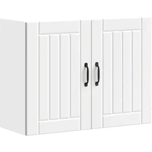vidaXL Armoire murale de cuisine Lucca blanc bois d'ingénierie pas cher