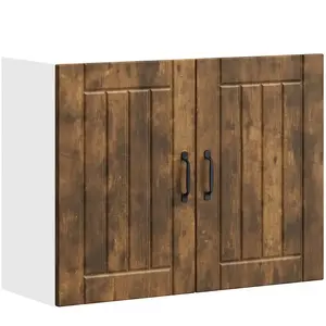 vidaXL Armoire murale de cuisine Lucca chêne fumé bois ingénierie pas cher