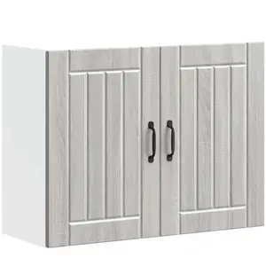 vidaXL Armoire murale de cuisine Lucca sonoma gris bois ingénierie pas cher