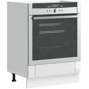 vidaXL Armoire de four Lucca blanc brillant bois ingénierie