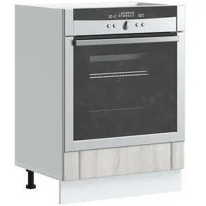 vidaXL Armoire de four Lucca sonoma gris bois d'ingénierie pas cher