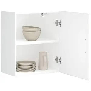 vidaXL Armoires murales de cuisine 2 pcs Porto blanc bois d'ingénierie pas cher