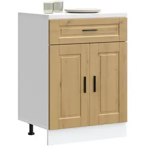 Armoire de cuisine Porto chêne artisanal bois d'ingénierie vidaXL pas cher